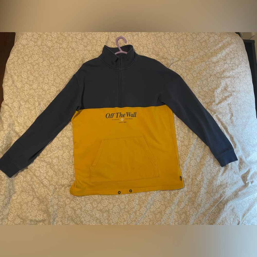 Vans Q-Zip Block Coloured Yellow & Navy (size L)